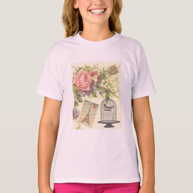 Fransk Tema Vintage Paris T-shirt (Framsida)