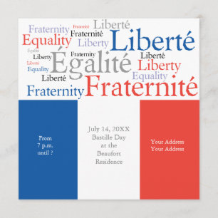 Fransk Temaparty med Fransk Flagga Inbjudningar