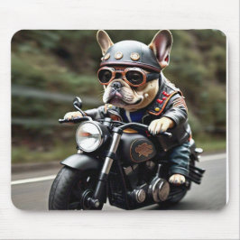 Fransk Terrier ’Frenchie’ Riding a Motorcle Musmatta