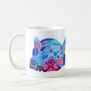 Fransk tjurhund i deppighet kaffemugg