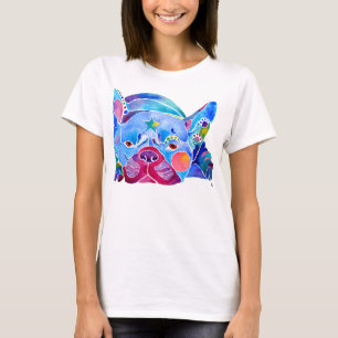 Fransk tjurhund i deppighet t-shirt