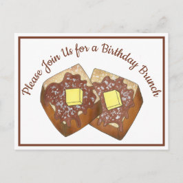 Fransk Toast Breakfast Brunch Party-inbjudan Vykort