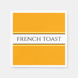 FRANSK TOAST Bright Golden Gult White Rand Pappersservett