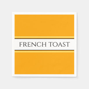 FRANSK TOAST Bright Golden Gult White Rand Pappersservett