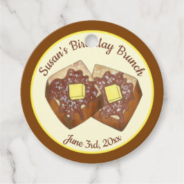 Fransk Toast Butter and Syrup Middag Breakfast Foo Gåvor Etiketter