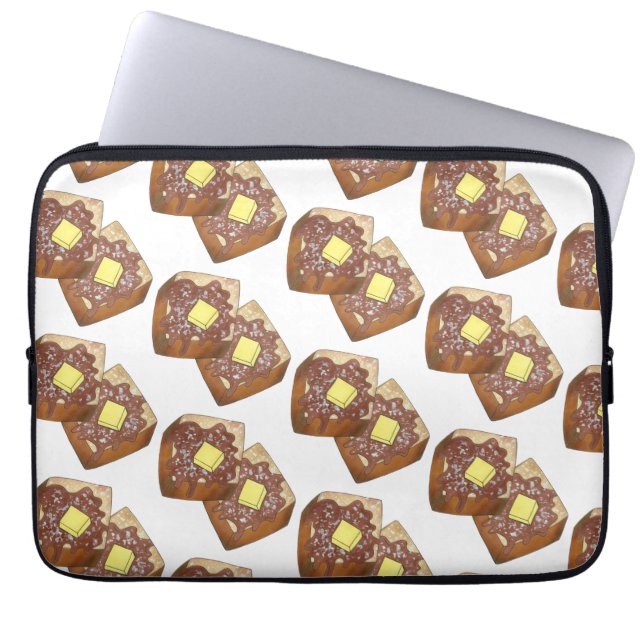 Fransk Toast Butter and Syrup Middag Breakfast Foo Laptop Fodral (Framsidan)