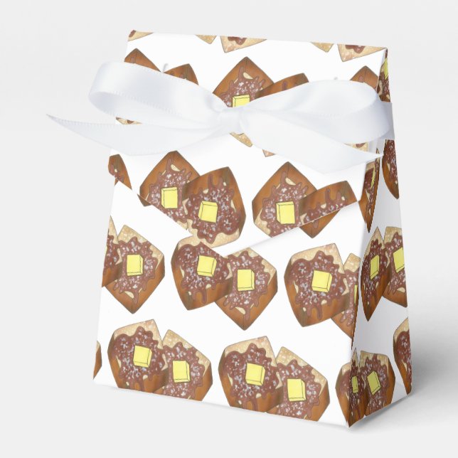 Fransk Toast Butter and Syrup Middag Breakfast Foo Presentaskar (Framsidan Sidan)