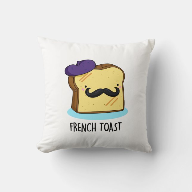 Fransk Toast Funny Bread Pun Kudde (Framsida)