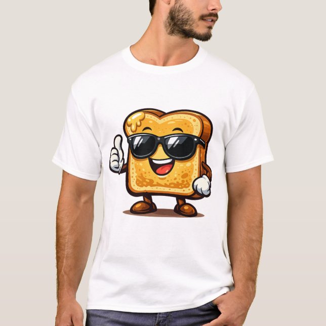 Fransk Toast Med Tummen Upp T Shirt (Framsida)