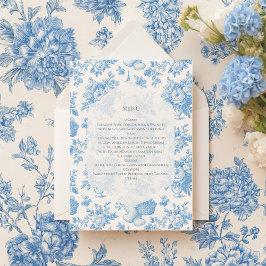 Fransk Toile Blommigt Bear Meny