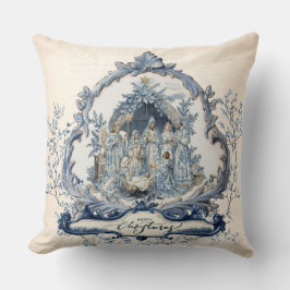 Fransk Toile | Chinoiserie Nativitet Kudde