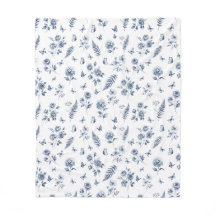 Fransk Toile de jouy blå mönster Chinoseirie