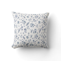 Fransk Toile de jouy blå mönster Chinoseirie