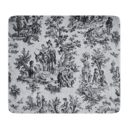 Fransk toile de jouy black and white elegant glass
