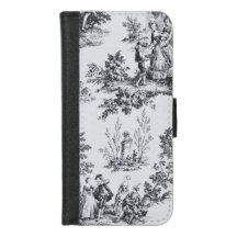 Fransk toile de jouy black and white elegant