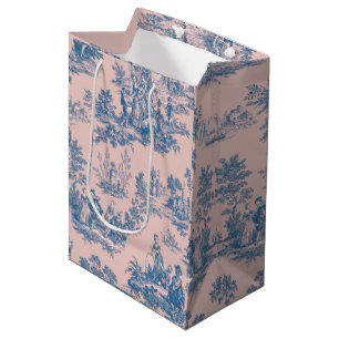 Fransk toile de jouy blue and rosa elegant