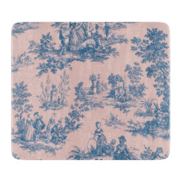 Fransk toile de jouy blue and rosa elegant