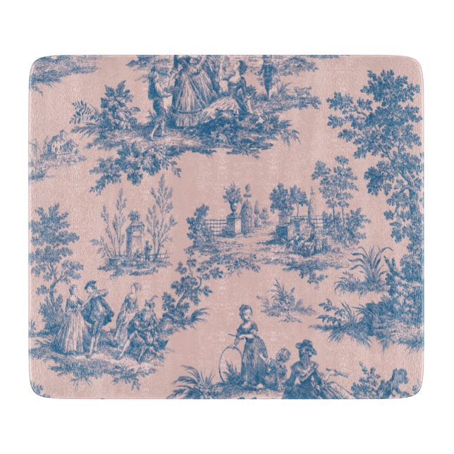 Fransk toile de jouy blue and rosa elegant (Framsidan)