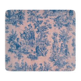 Fransk toile de jouy blue and rosa elegant