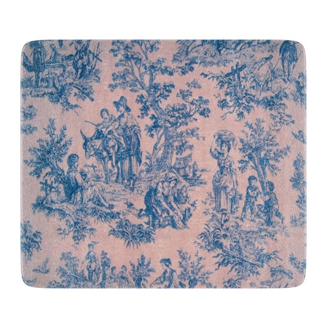 Fransk toile de jouy blue and rosa elegant (Framsidan)
