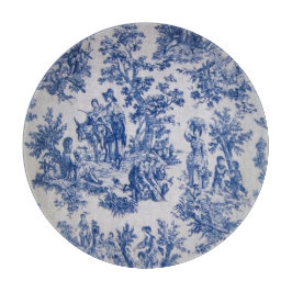 Fransk toile de jouy blue and white elegant