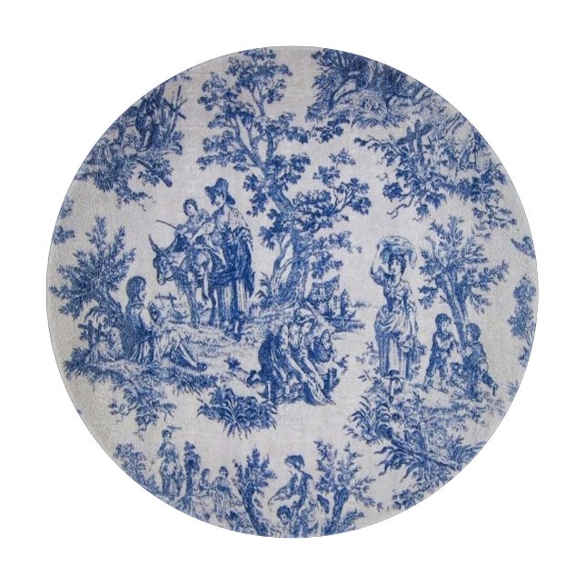 Fransk toile de jouy blue and white elegant (Framsidan)