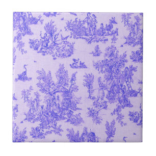 Fransk toile de jouy blue and white elegant kakelplatta