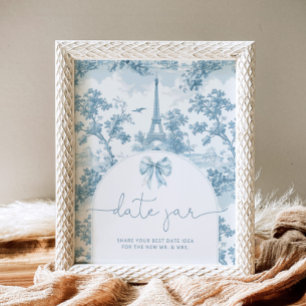 Fransk Toile de jouy date date möhippa Poster
