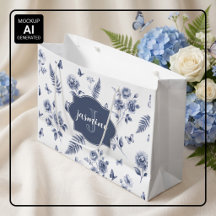 Fransk Toile de jouy Monogram Namn Chinoseirie