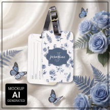 Fransk Toile de jouy Monogram Namn Chinoseirie