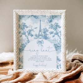 Fransk toile de Jouy ring jaga möhippa Poster