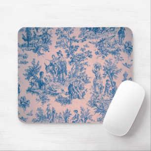 Fransk toile de jouy rosa and blue elegant musmatta