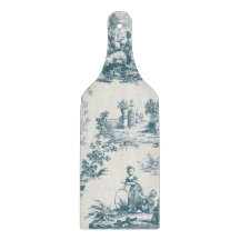 Fransk toile de jouy sage grönt elegant glass