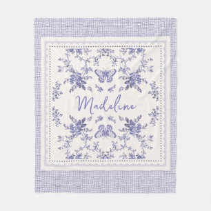 Fransk Toile Lavender Toile Anpassningsbar Fleece