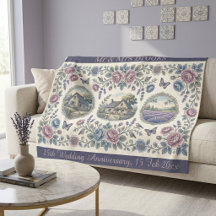 Fransk Toile Stuga Blommig Bröllopsjubileum