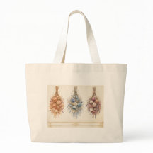 Fransk torkad blomma trio elegant toteväska