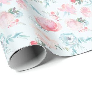 Fransk trädgård blommande rosa påsklilja mönster b presentpapper