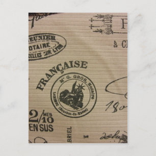 Fransk Travel Frimärke Vykort