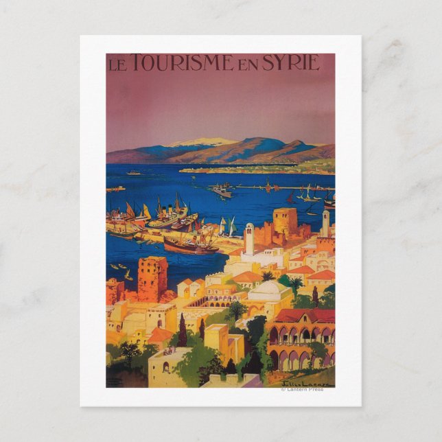 Fransk Travel Poster, Turkiet, Syrien Vykort (Framsida)
