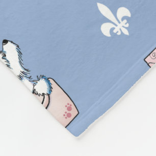 Fransk Travel Westies KiniArt Fleece Blanket