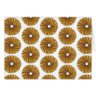 Fransk Twist Glazed Breakfast Donut Doughnut Food Hälsningskort