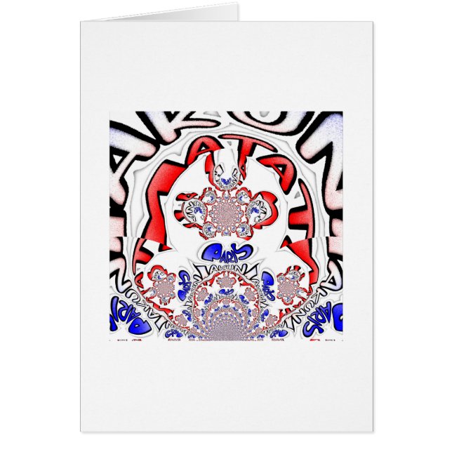 Fransk Twist Hakuna Matata Unik kulturblandning Hälsningskort (Framsidan)