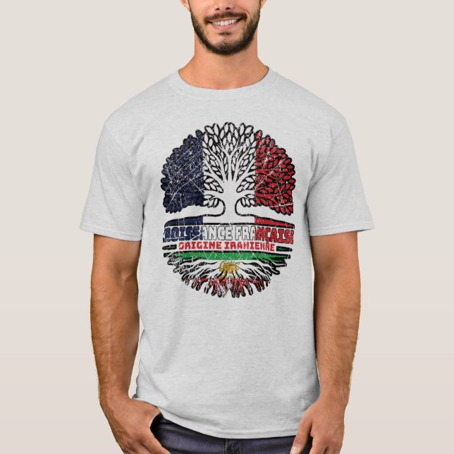 Fransk Uppväxt, Iranska Rötter – Lejon och Sol T Shirt (Framsida)