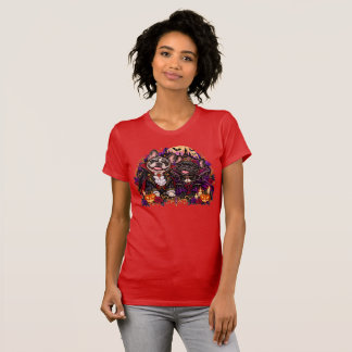 Fransk vampyrpar gotisk Halloween-tröja T Shirt