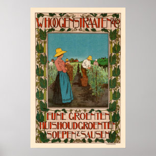 Fransk Vegetable Ad Vintage affisch