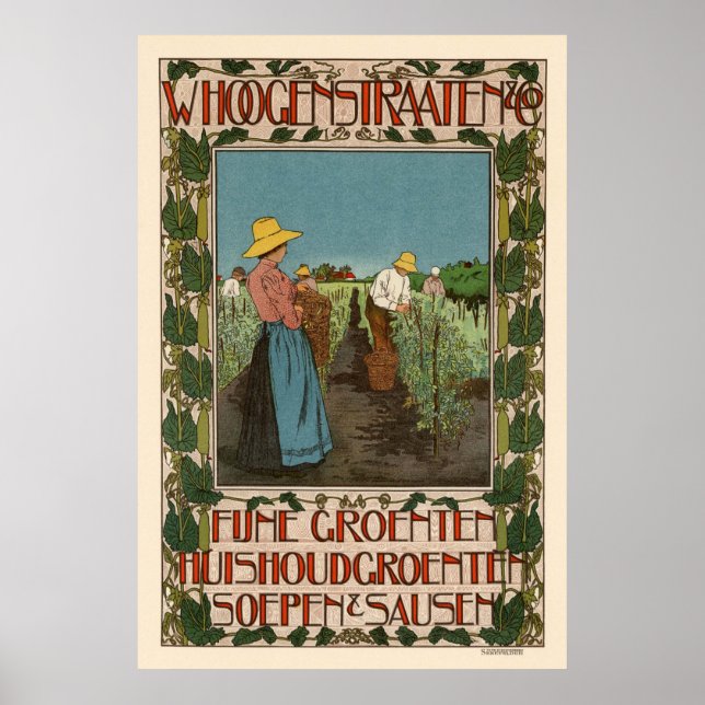 Fransk Vegetable Ad Vintage affisch (Framsidan)