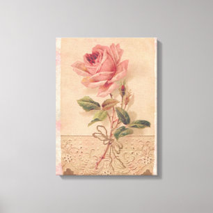 Fransk Victorianrosa ros Canvastryck