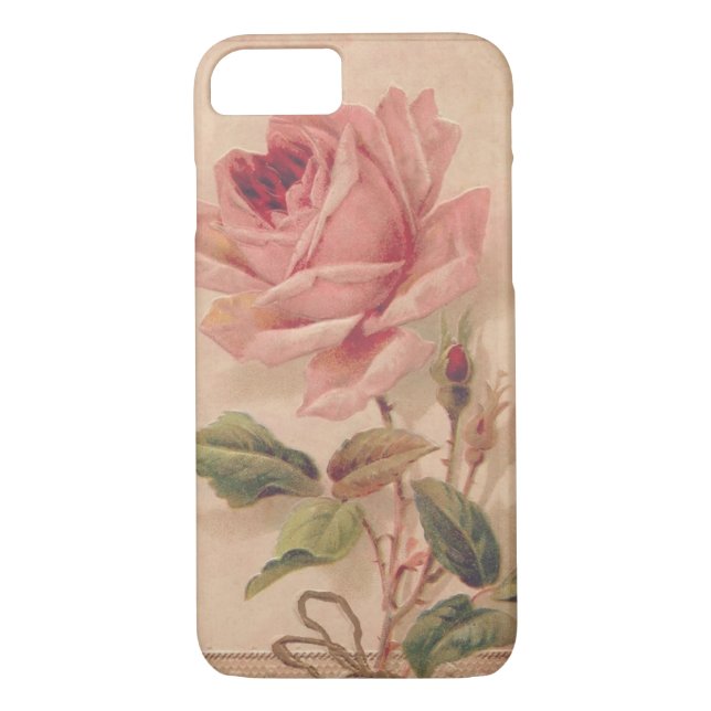 Fransk Victorianrosa ros Case-Mate iPhone Skal (Baksida)