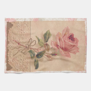 Fransk Victorianrosa ros Kökshandduk