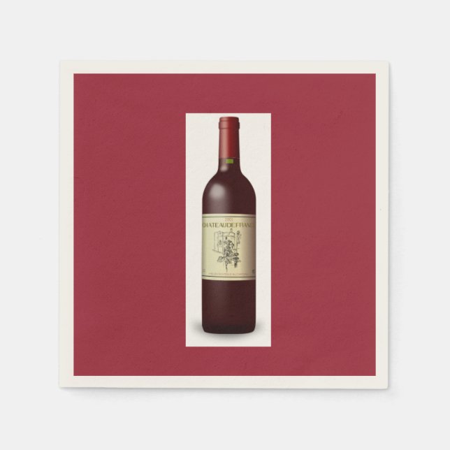 Fransk Vin Theme/Party Pappra blöjor Pappersservett (Framsidan)